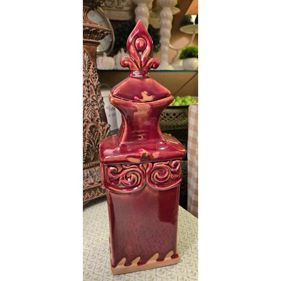 Unique Distressed Ceramic Finial Accent Decor - Picture 1 of 2